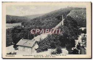 Old Postcard Wiesbaden Nerobergbahn mit Neroberg Road on Mount Neron
