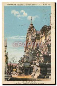 Old Postcard Exposition Coloniale Internationale Paris 1931 Temple of Angkor