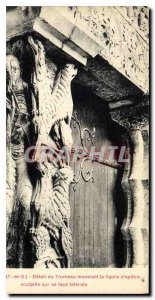 Old Postcard Moissac T and G detail the Pier showing the Figure apostle sculp...