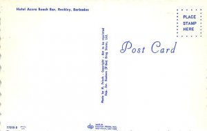 Hotel Accra Beach Bar Rockley Barbados West Indies Postcard