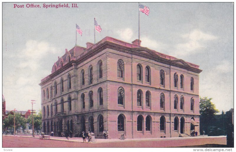 SPRINGFIELD, Illinois, 1900-1910's; Post Office