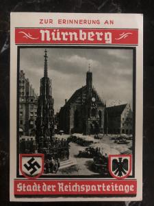 1937 Germany Picture Postcard cover Nurnberg city of Rally NSDAP Party