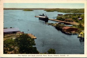 Postcard Canada Ontario - The Harbour and South Channal, Parry Sound