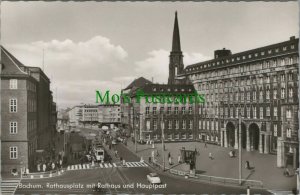 Germany Postcard - Bochum, Rathausplatz Mit-Rathaus Und Hauptpost  RS28476