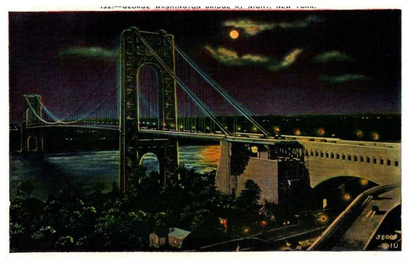 New York City , George Washington Bridge at Night