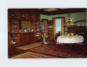 Postcard The elegant Dining Room, The Brown Mansion, Coffeyville, Kansas