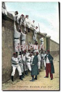 Postcard Old Army Corps of Climbing Wall & # 39un