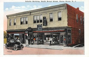 Schultz Building, South Broad St., Penns Grove, New Jersey, Postcard, Unused