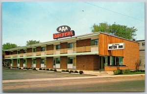 Vtg Niagara Falls New York NY Alpha Motor Inn Motel Chrome View Postcard