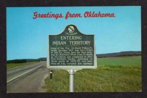 OK Greetings from OKLAHOMA Sign Indian Territory PC