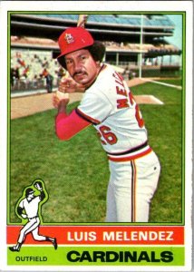 1976 Topps Baseball Card Luis Melendez St Louis Cardinals  sk12336