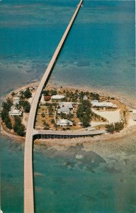 Vintage Postcard; Pigeon Key FL Seven Mile Bridge, Monroe County Unposted