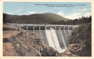 Tallulah Falls Georgia Bridge and Dam Vintage Postcard AA23248