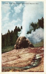 Vintage Postcard Lonestar Geyser Tourist Attraction Yellowstone National Park WY