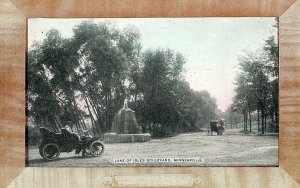 Postcard Early View of Old Cars at Lake of Isles Blvd., Minneapolis , MN  U7