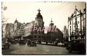 Postcard Modern Madrid Gran Via Calle de Alcala
