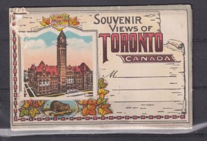 TORONTO, CANADA, TOURIST SOUVENIR FOLDER, c1920, 20 colourful views, unused.