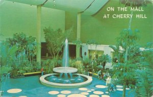 Cherry Hill New Jersey Mall, Fountain Vintage  Chrome Postcard Unused