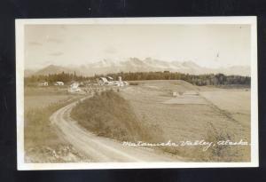 RPPC MATANUSKA VALLEY ALASKA BIRDSEYE VIEW REAL PHOTO POSTCARD