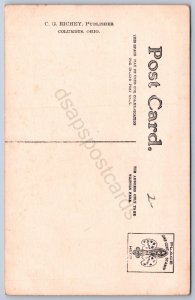 K24/ Columbus Ohio RPPC Postcard c1910 Colored Capitol Trust Building 141