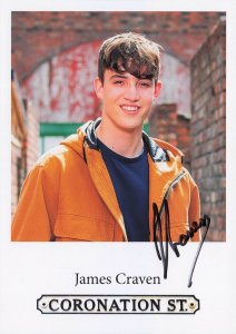 James Craven Coronation Street RARE Hand Signed Cast Card Photo
