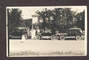 RPPC WRAYTON LANCASHIRE ENGLEND ANTIQUE AUTO CARS VINTAGE REAL PHOTO POSTCARD