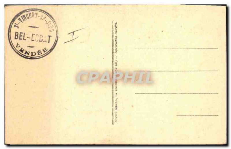 Old Postcard St Vincent on Jard Kitchen Dining Mr G Clemenceau