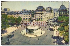 Old Postcard Paris Flanat In Place Of The Republic