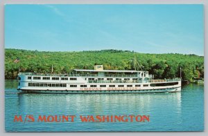 Transportation~M/S Mount Washington~Boat On Water~Vintage Postcard 