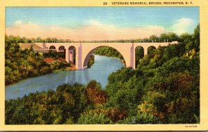 New York Rochester Veterans Memorial Bridge 1954 Curteich