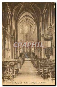 Postcard Old Verneuil Interior of the Church of the Madeleine
