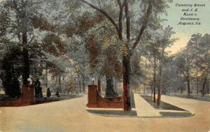Cumming Street & JS Kunn's Residence, Augusta, Georgia 1910 Vintage Postcard
