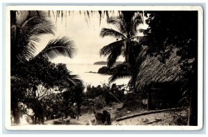 1926 Sea View Hut Panama Canal Zone Chicago Illinois RPPC Photo Vintage Postcard