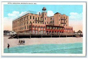 1934 Hotel Henlopen Exterior Building Rehoboth Beach Delaware Vintage Postcard