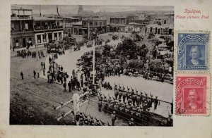 chile, IQUIQUE, Plaza Artura Prat, Military Procession (1900s) Postcard