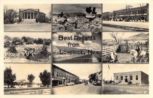 RPPC, Real Photo, Multi-View, Lovelock, NV, Street Scenes, Desert, Old Postcard