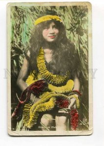 271249 USA Hawaiian Hula Girl 1916 year photo tinted postcard