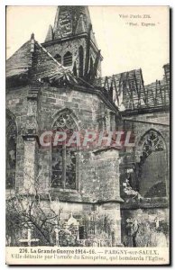 Old Postcard The Great War 1914-1916 Pargny sur Saulx City destroyed by the a...