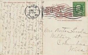 Waco Texas TX~City Hall Square~1909 POSTCARD