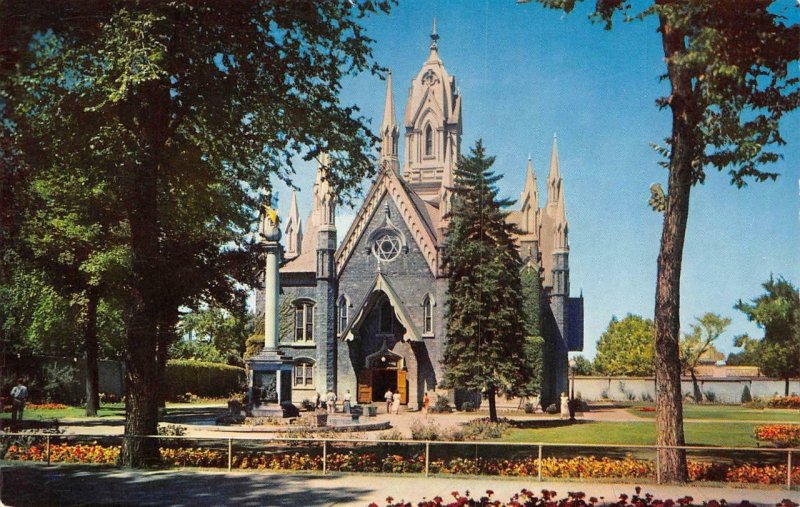 SALT LAKE CITY, UT Utah  ASSEMBLY HALL~TEMPLE SQUARE  c1950's Chrome Postcard