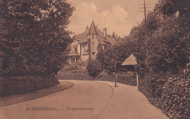 Bloemendaal Potgietersweg Antique Dutch Postcard