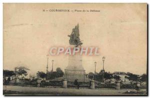 Postcard Old Courbevoie Place of Defense