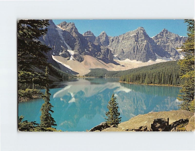 Postcard Moraine Lake in the Valley of Ten Peaks Canadian Rockies Canada