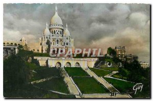 Old Postcard Paris and Sacre Coeur Basilica Wonders of Montmartre