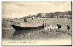 Old Postcard Langrune Vue Generale de la Plage
