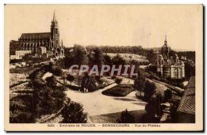 Old Postcard Environs de Rouen Bonsecours plateau view