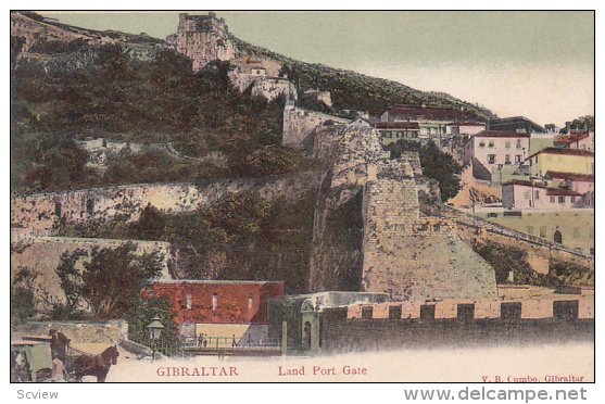 GIBRALTAR, 1900-1910s; Land Port Gate