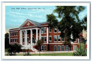 Tallahassee Florida FL Postcard Leon High School Exterior c1920 Vintage Antique