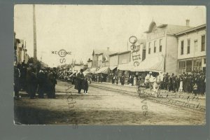 Starbuck MINNESOTA RPPC 1917 PARADE MAIN STREET nr Glenwood Cyrus Alexandria