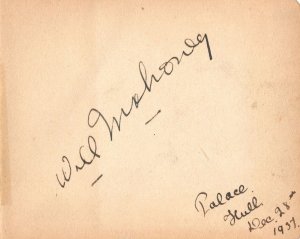 William James Mahoney Australian Theatre Manager 1930s Hand Signed Autograph
